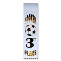 2"x8" 3rd Place Stock Event Ribbons (SOCCER) Lapels
